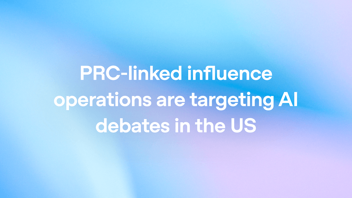 PRC-linked influence operations are targeting AI debates in the US